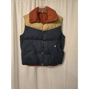 Penfield Navy, Tan & Rust Quilted Puffer Vest